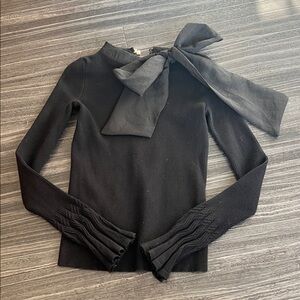 Chicwish Elegant Black Bow Sweater Top